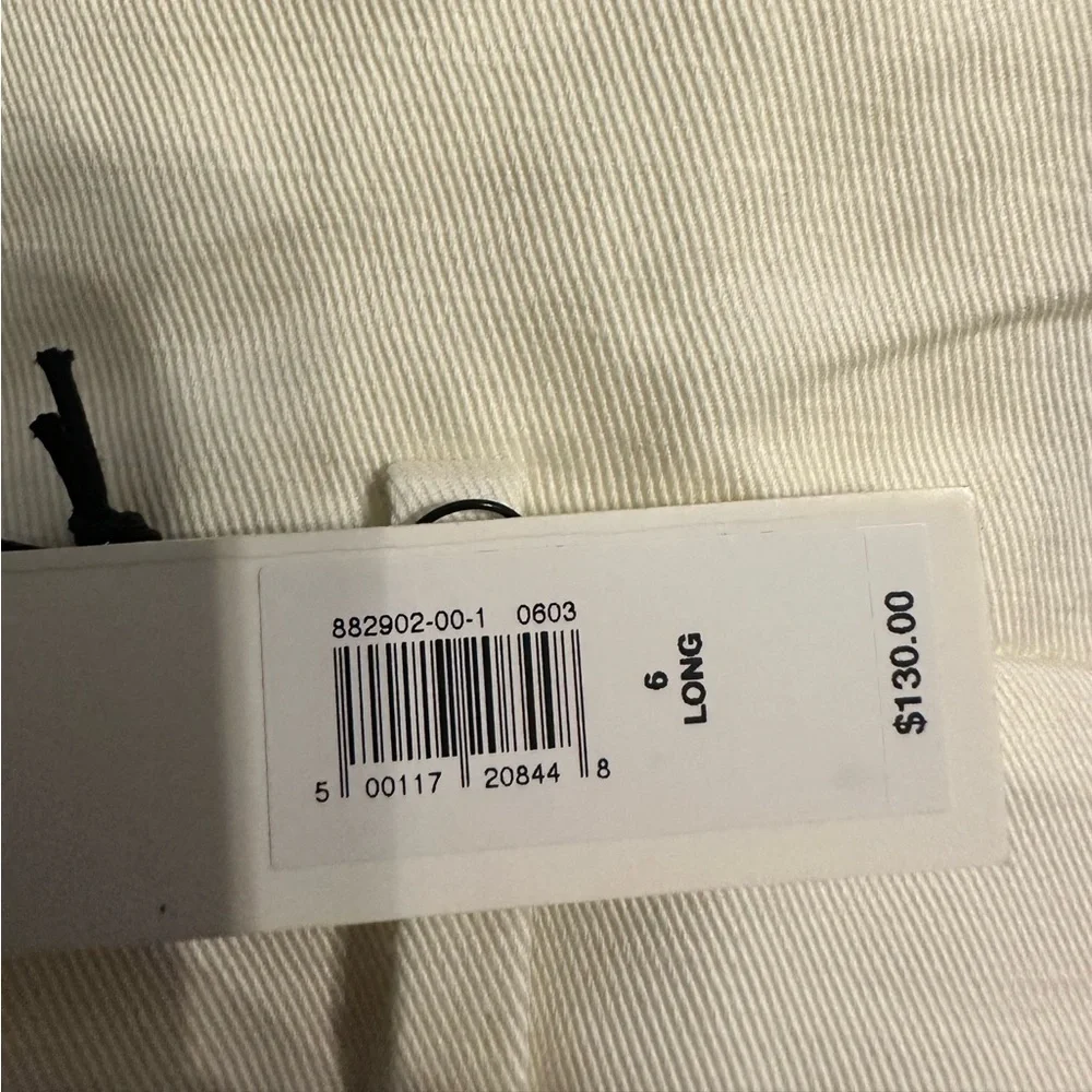 NWT! Banana Republic Seahaven Straight Italian Cotton Linen Pant - 6 Long 🖥️3️⃣